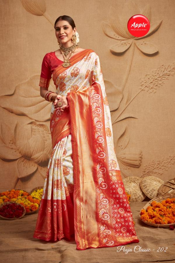 Apple Pooja Classic 2 Festive Wear Cotton Silk Saree Collection
